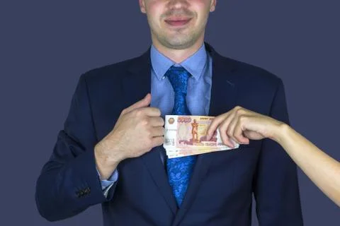 The concept of bribery and corruption Stock Photos