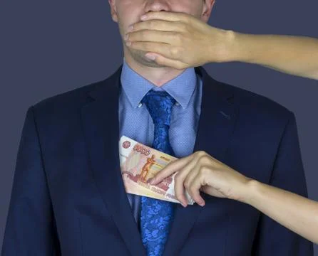The concept of bribery and corruption Stock Photos