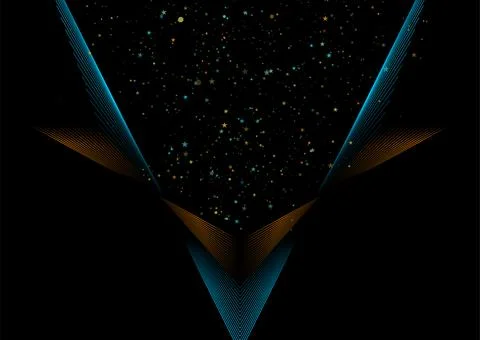 Concept bright minimal background with linear arrows and small stars Illustrazione stock