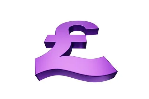 Concept with british pound symbol - 3d rendering Stock Illustration