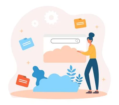 Concept of browser window Illustrazione stock