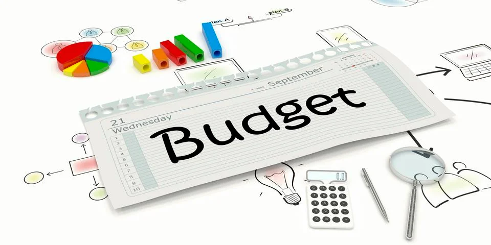 Concept budget Illustrazione stock