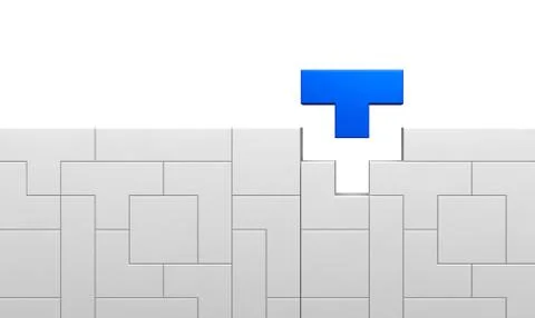 Concept of building and problem solving Illustrazione stock