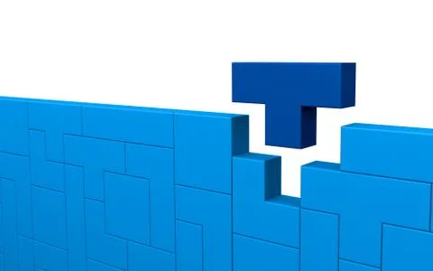 Concept of building and problem solving Stock Illustration