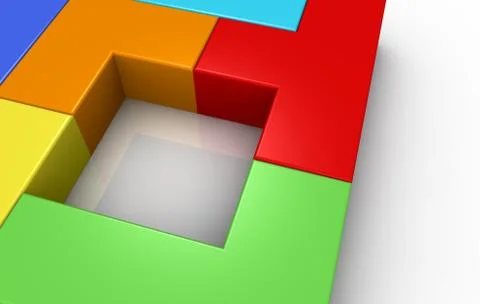 Concept of building and problem solving Illustrazione stock