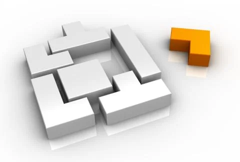 Concept of building and problem solving Illustrazione stock