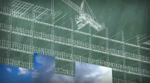 Concept of a building area at school board Stock Footage 40878850