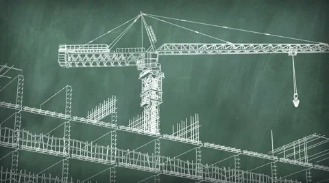 Concept of a building area at school board Stock-Footage 40879874
