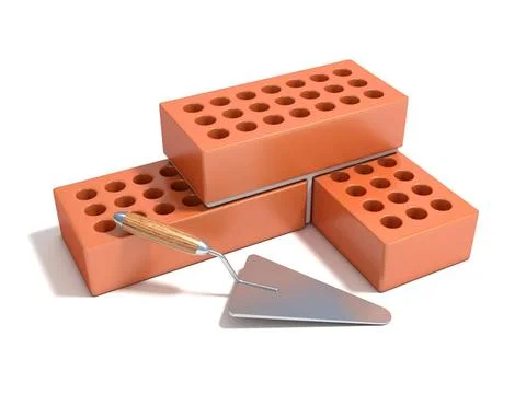 Concept of building the brick wall Concept of building the brick wall, mad... Foto stock