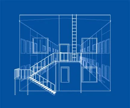 Concept of building. Vector rendering of 3d Ilustración de archivo