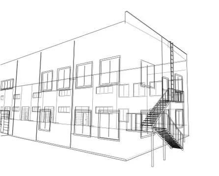 Concept of building. Vector rendering of 3d Ilustración de archivo