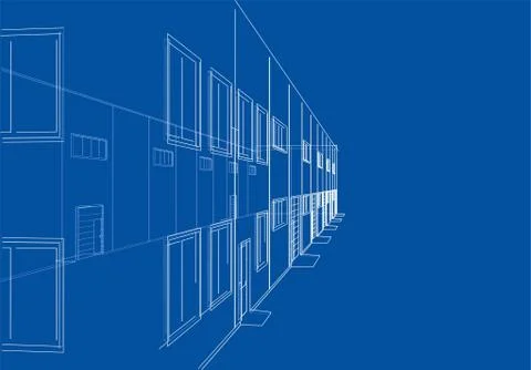 Concept of building. Vector rendering of 3d Ilustración de archivo