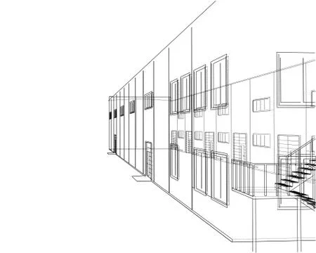 Concept of building. Vector rendering of 3d Ilustración de archivo