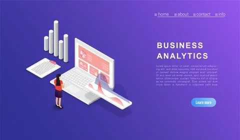 Concept business analysis data and Investment. Business success.Financial r.. Stock Illustration