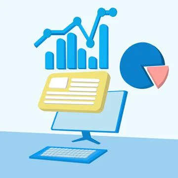 Concept for business analysis Stock Illustration