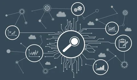 Concept of business analysis Stock Illustration