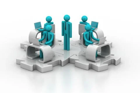 Concept of business communication Free Stock Illustration