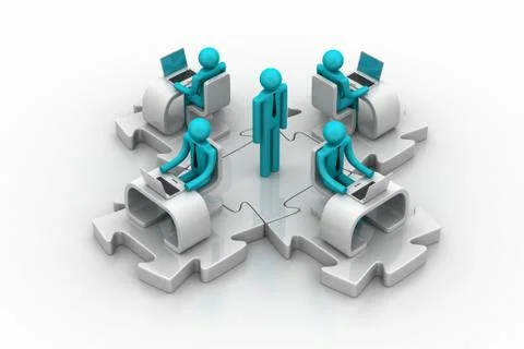 Concept of business communication Free Stock Illustration