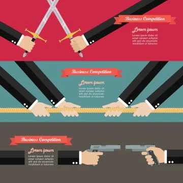 Concept of business competition Stock Illustration