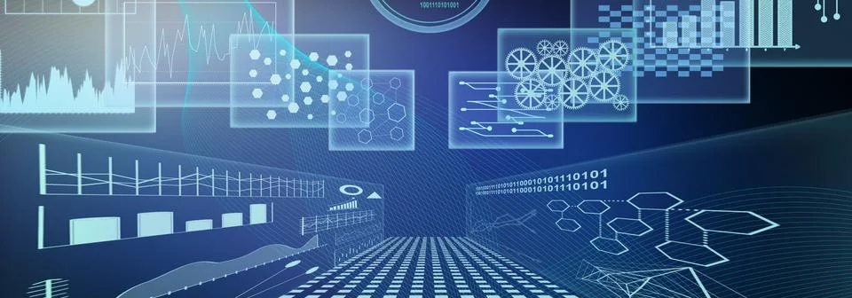 Concept of business digital interface Stock Illustration