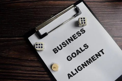 Concept of Business goals alignment write on clipboard Foto stock