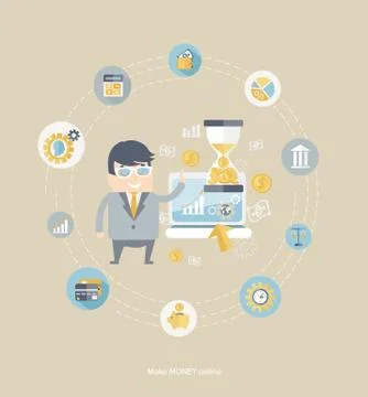 Concept of business . Illustrazione stock