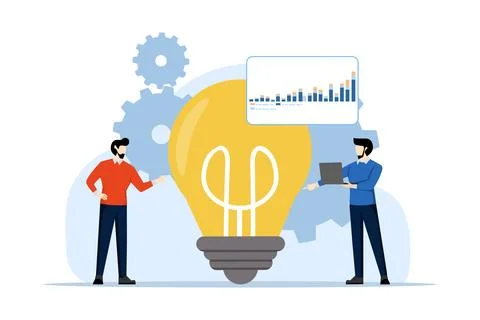 Concept of business performance data analysis, search engine optimization Stock Illustration