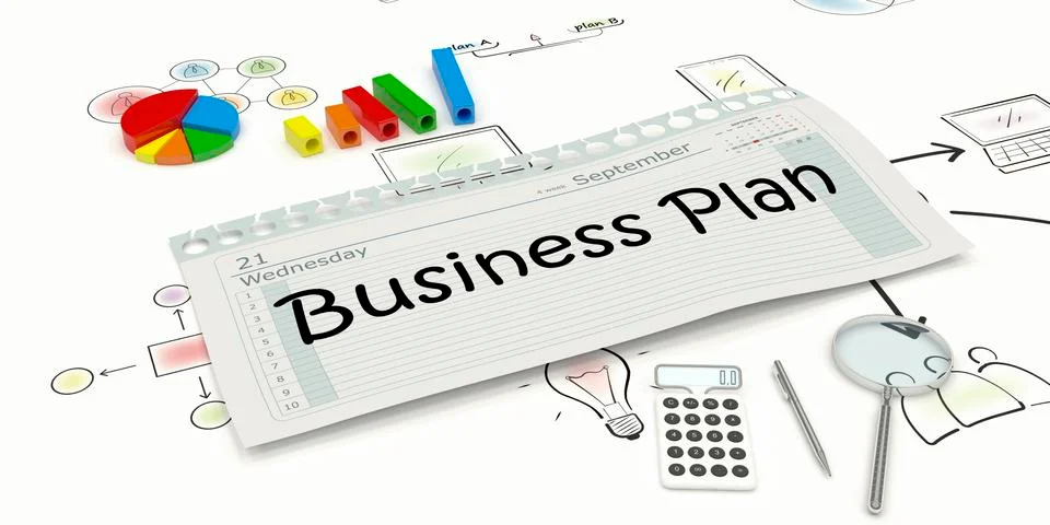Concept business plan Illustrazione stock
