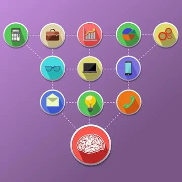 Concept of business process management 스톡 일러스트
