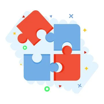 Concept Business solution, problem solving. puzzle game. Stock Illustration