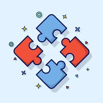 Concept Business solution, problem solving. puzzle game. Stock Illustration
