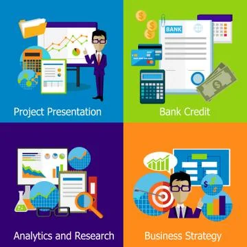 Concept Business Strategy Analytics and Research Stock Illustration