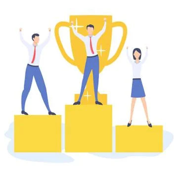 The concept of business success vector icon illustration Stock Illustration