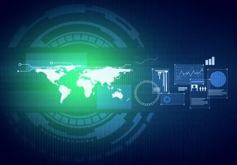 Concept business technology illustration Stock Illustration