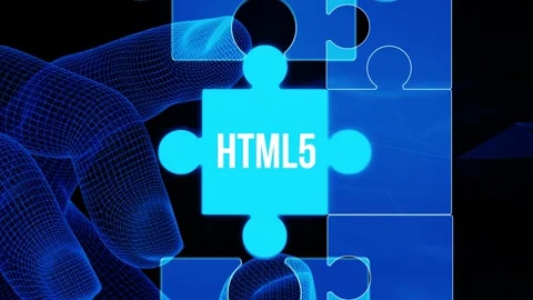 The concept of business, technology, the Internet and the network.  HTML5. Stock Footage 280975215