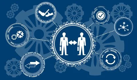 Concept of business transition Stock Illustration