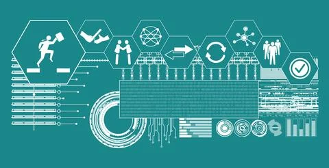 Concept of business transition Illustrazione stock