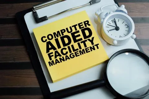 Concept of CAFM - Computer Aided Facility Management write on sticky notes Stock Photos