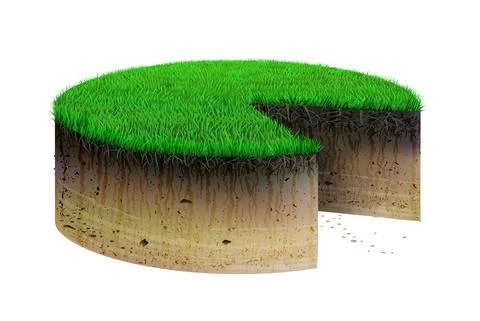 Concept cake from land plot of field Stock Illustration