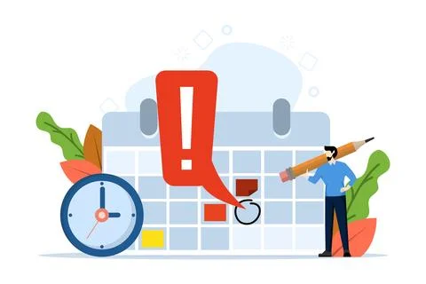 Concept of calendar date of important appointment Stock Illustration