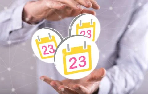 Concept of calendar Stock Photos