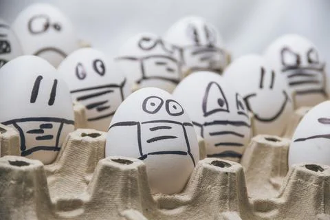 Concept of canceling easter because of oronavirus qarantine. close up of chic Stock Photos