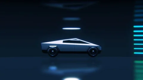 Concept car aerodynamics test in wind tunnel, side view Stock Footage 126205853