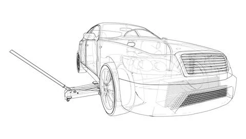 Concept Car Floor Car Jack Vector Stock Vector (Royalty Free) 1812120160 |  Shutterstock
