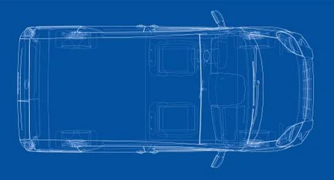 Concept car. Vector Stock Illustration