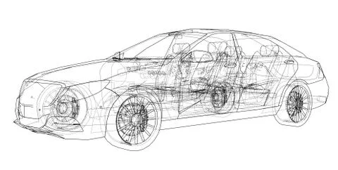 Concept car. Vector 스톡 일러스트