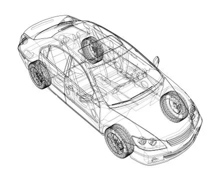 Concept car. Vector 库存插图