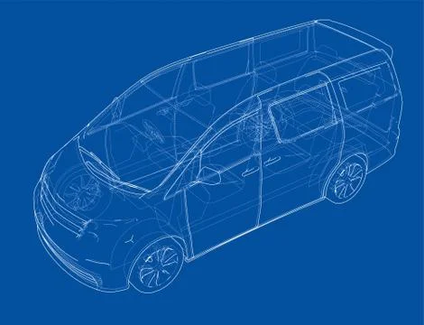 Concept car. Vector 库存插图