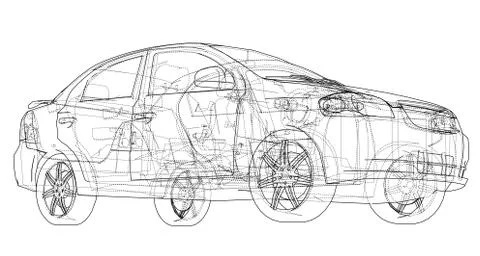 Concept car. Vector Stock Illustration