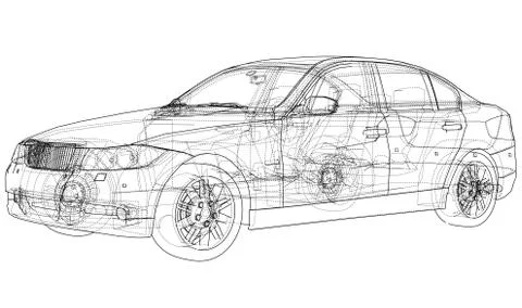 Concept car. Vector Stock Illustration